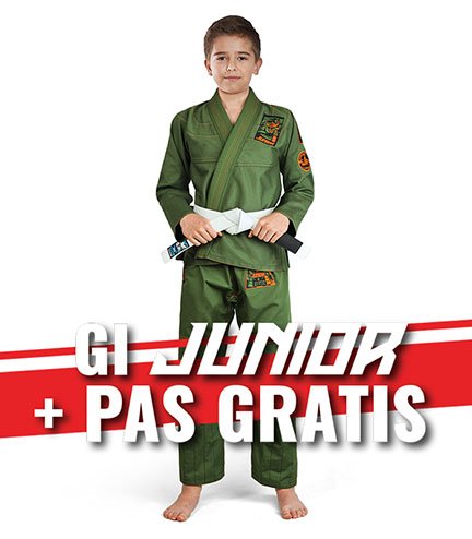 BJJ GI für Kinder Junior 3.0 (Olivgrün) + Gratis Gürtel