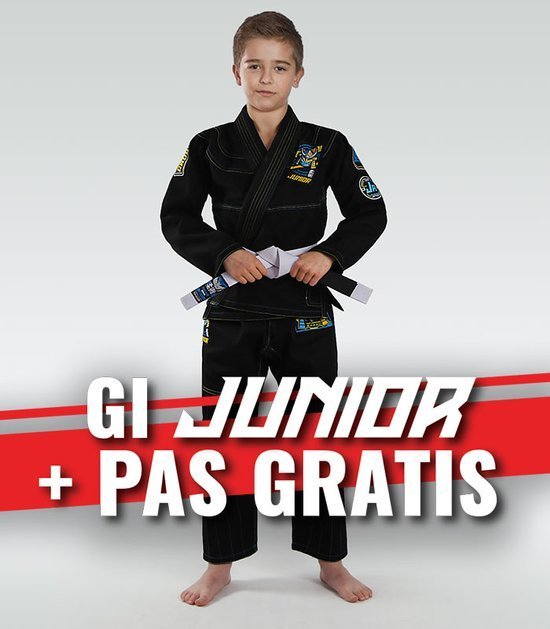 BJJ GI für Kinder Junior 3.0 (Schwarz) + Gratis Gürtel